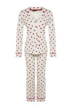 Trendyolmilla Bej %100 Pamuklu Kalpli Biyeli Örme Pijama Takımı THMAW24PT00103