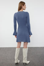 Trendyolmilla Siyah Mini Triko A-Line Formda Elbise TWOAW25EL00030