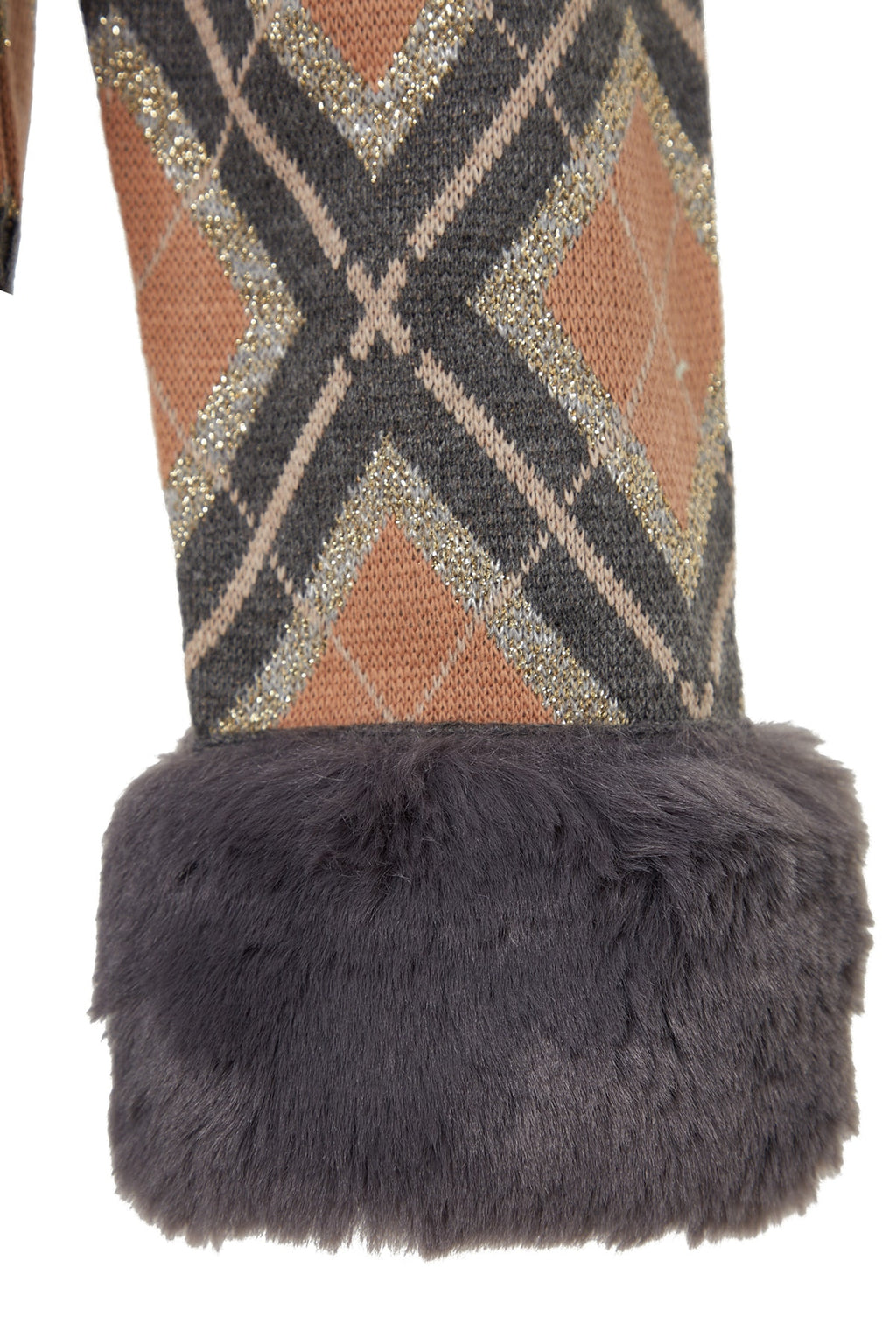 Trendyolmilla Siyah Çıkartılabilir Suni Kürklü Simli Crop Triko Hırka TWOAW24HI00043