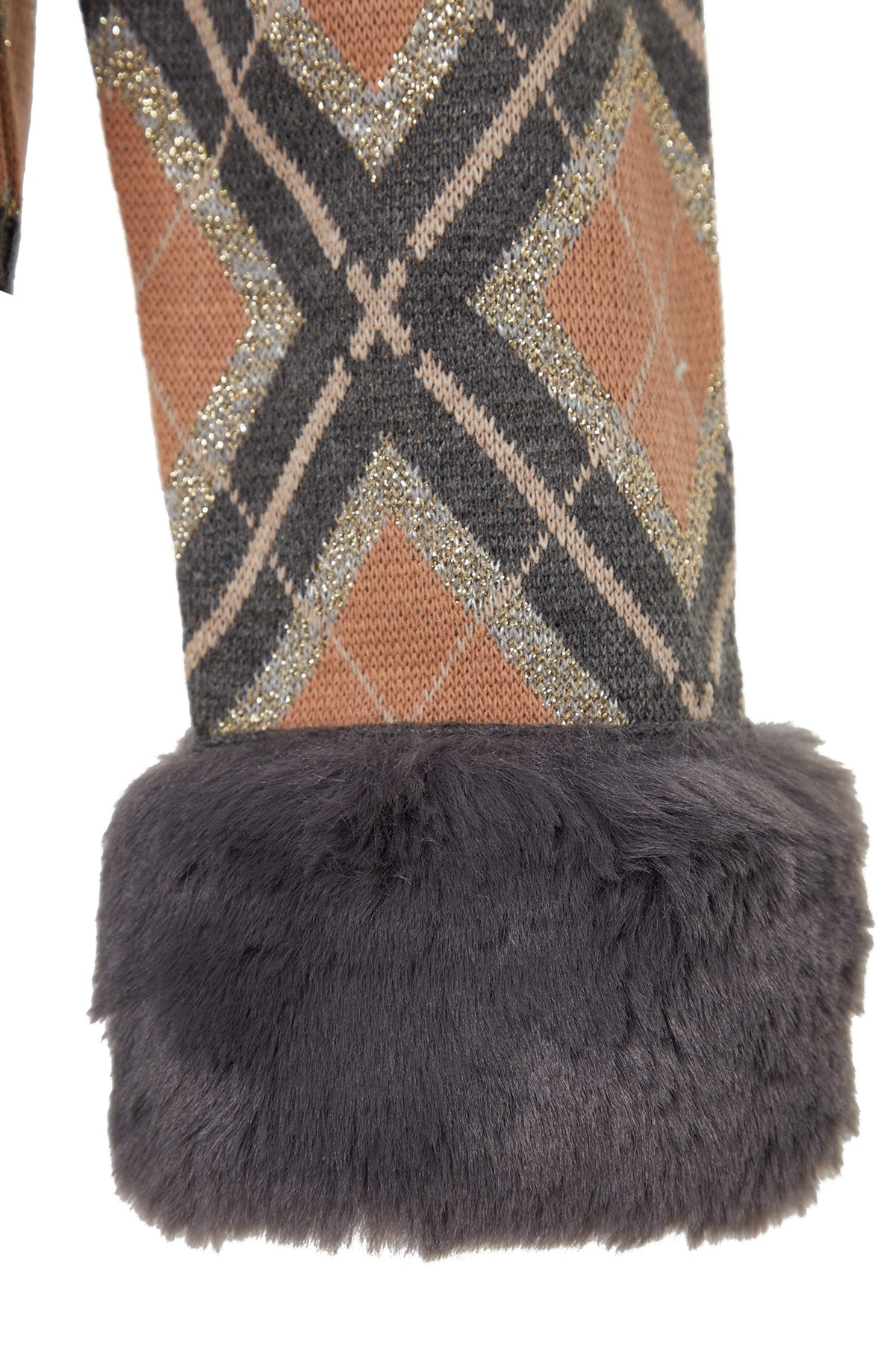 Trendyolmilla Siyah Çıkartılabilir Suni Kürklü Simli Crop Triko Hırka TWOAW24HI00043