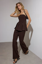 Trendyolmilla Siyah Limited Edition Flare Kalıp Bootcut Kumaş Pantolon TWOAW26PL00056