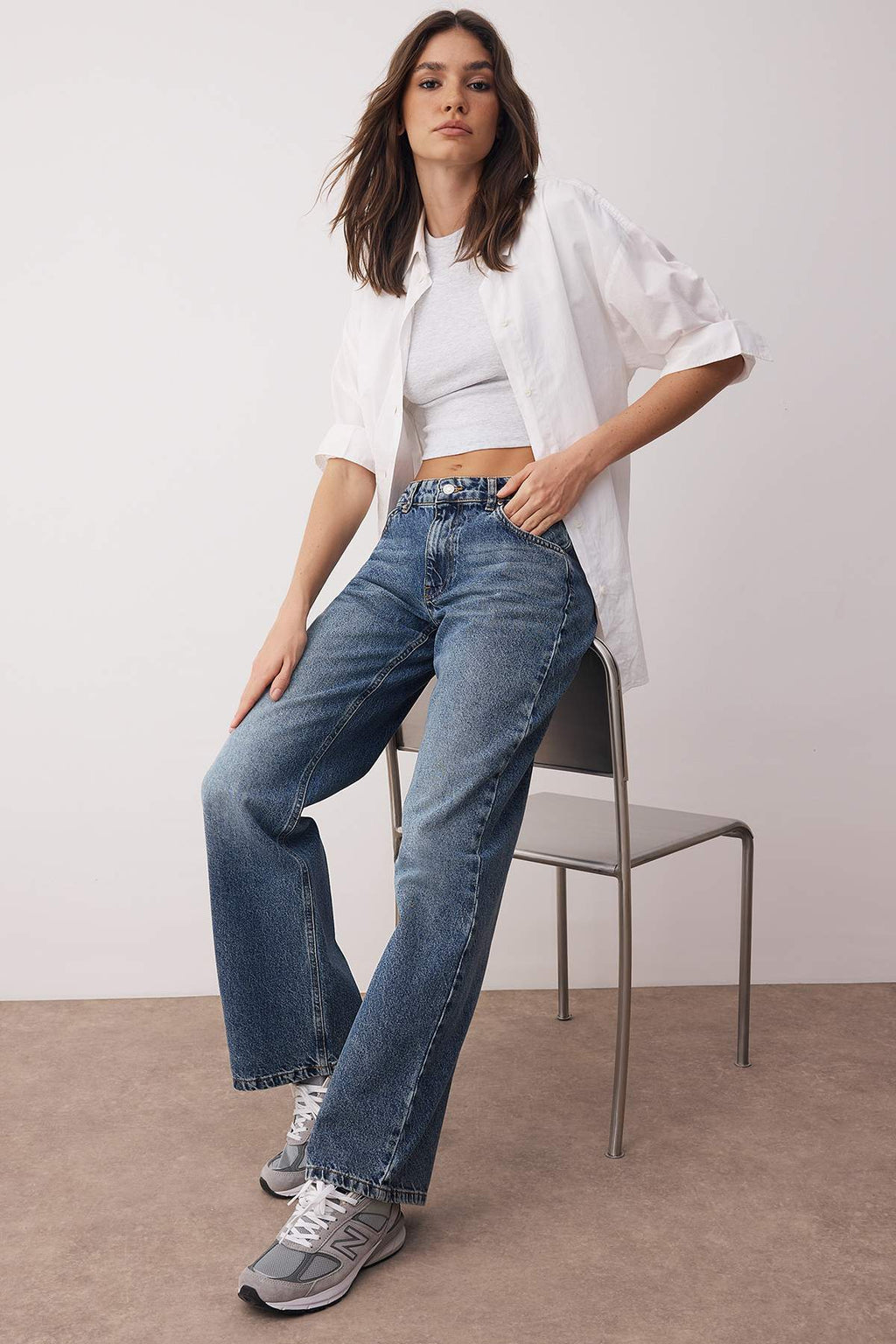 Trendyolmilla Mavi Düşük Bel Geniş Paça Wide Leg %100 Pamuk Non-Stretch Jeans TWOAW26JE00075