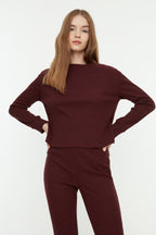 Trendyolmilla Lacivert Fitilli Örme Pijama Takımı THMAW21PT0009