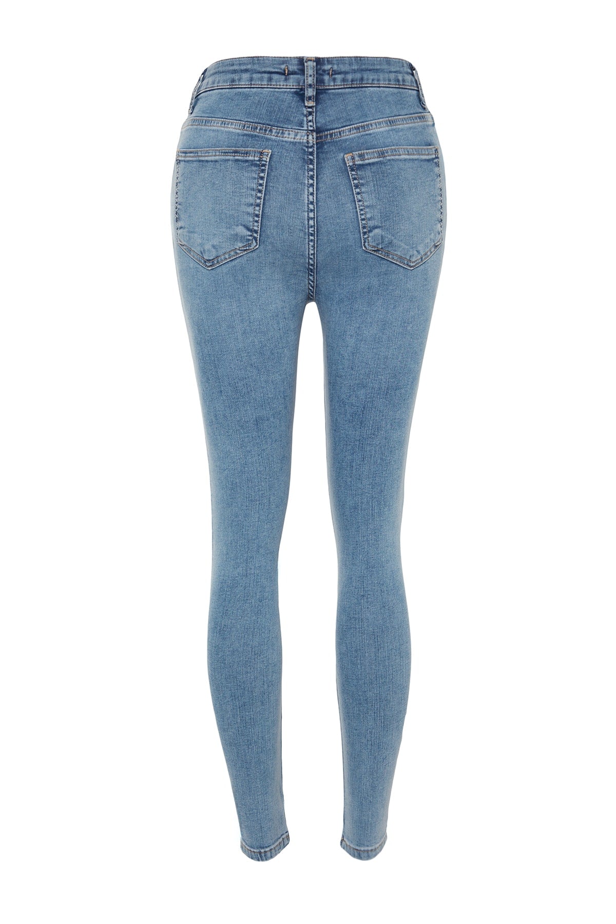 Trendyolmilla Açık Mavi Şekillendiren Etki Yüksek Bel Esnek Skinny Jeans TWOAW24JE00070