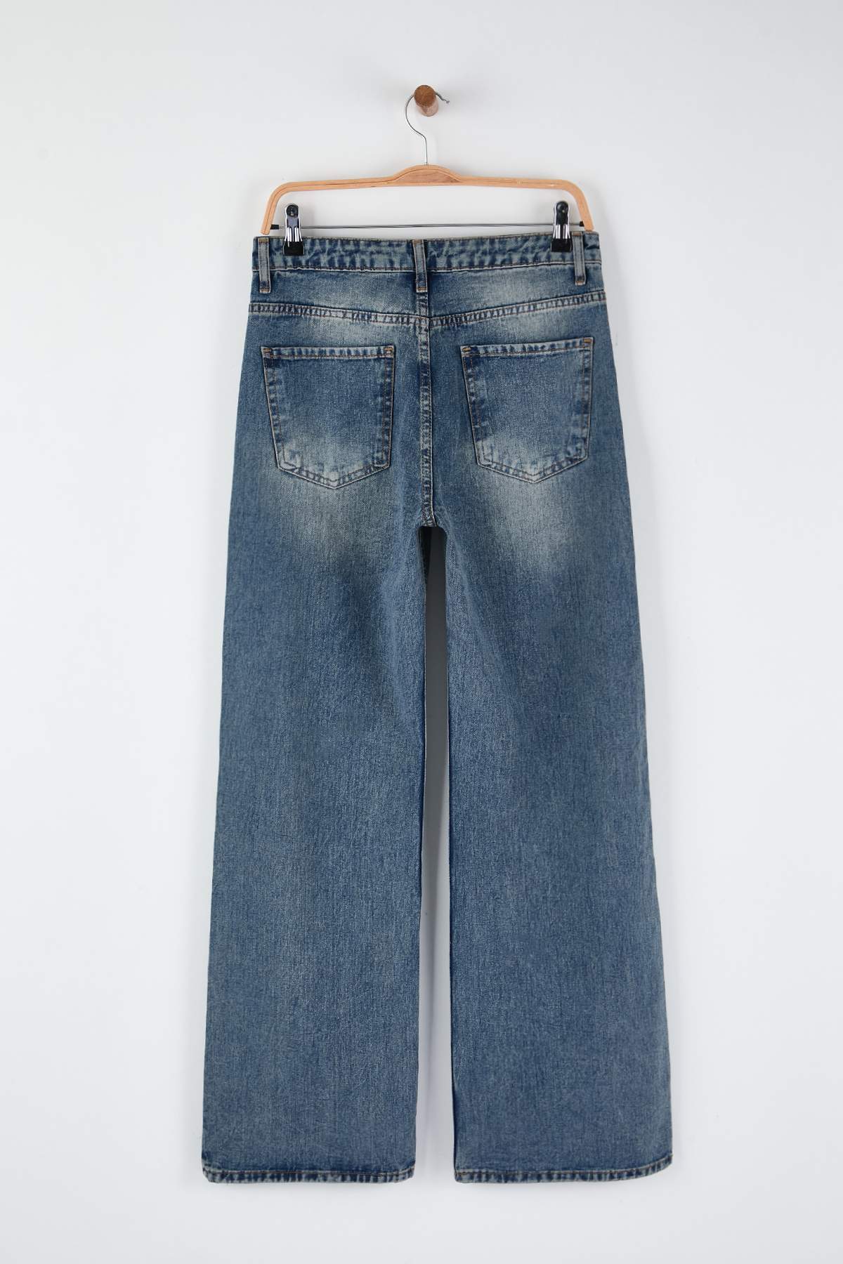 Trendyolmilla Mavi Yüksek Bel Wide Leg Palazzo Jeans TWOAW26JE00269