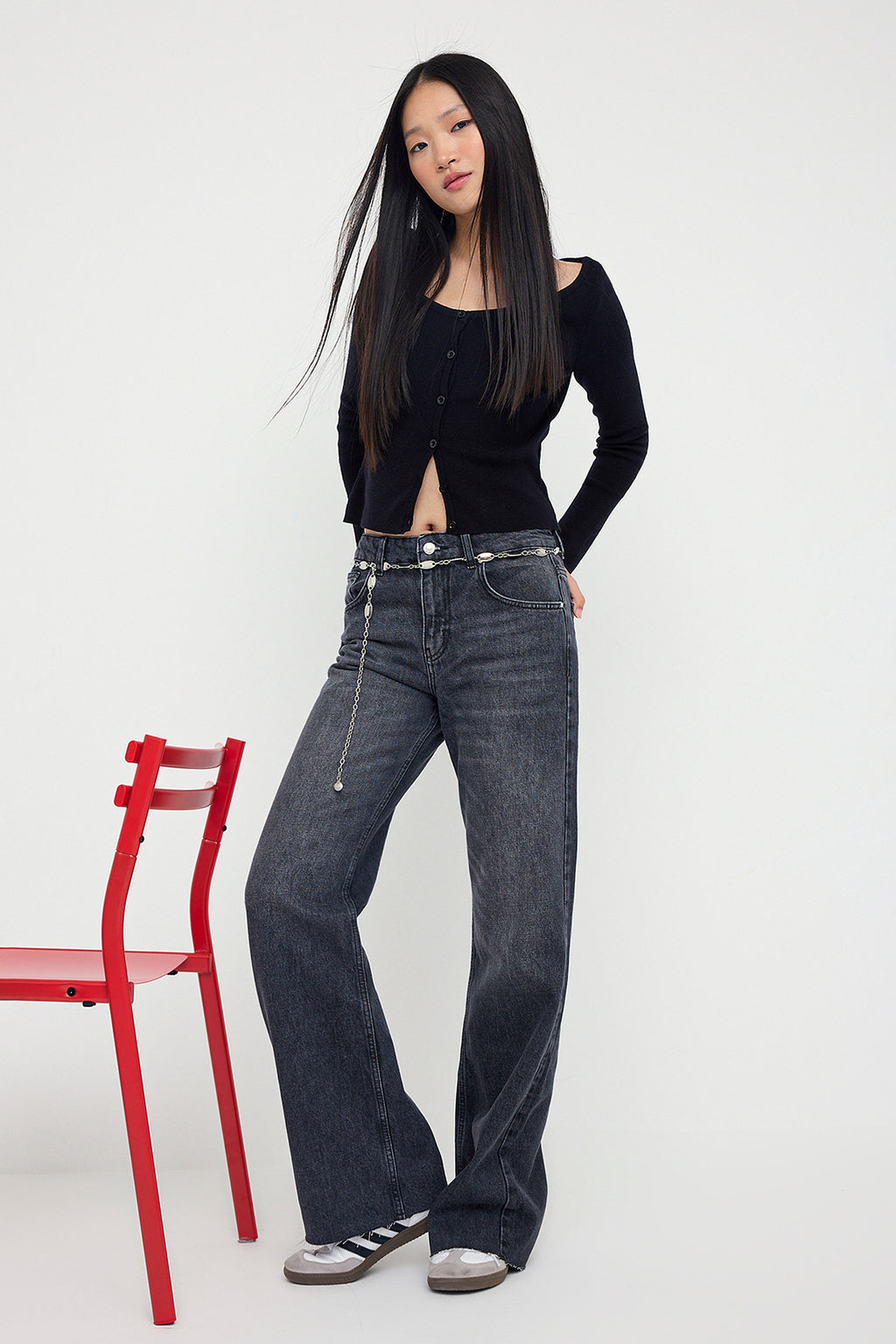 Trendyolmilla Mavi Normal Bel Geniş Paça Wide Leg Jeans TWOAW26JE00078