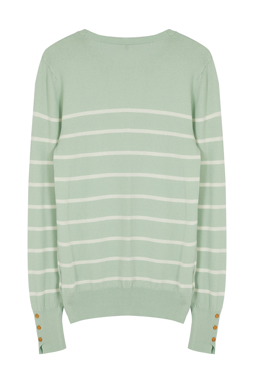 Trendyolmilla Mint Merserize Görünümlü Premium İplik / Özel İplik Çizgili Triko Kazak TWOAW23KZ01693