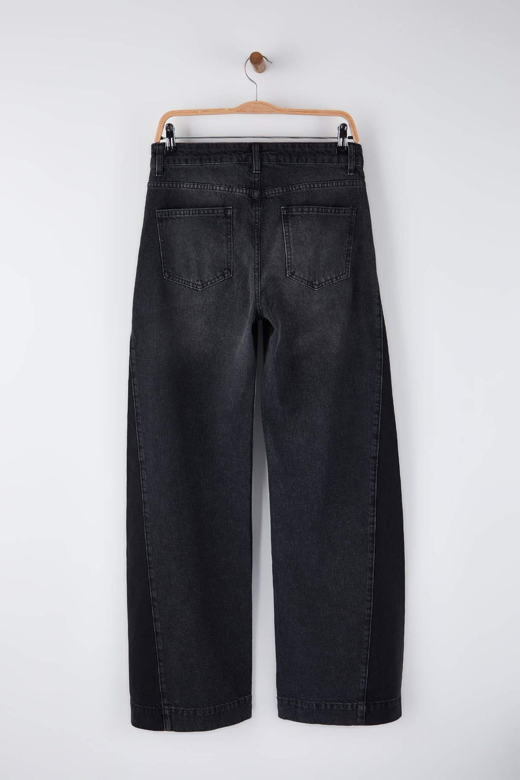 Trendyolmilla Özel Koleksiyon Mavi Yüksek Bel Renk Bloklu Wide Leg Geniş Paça Jeans TWOAW26JE00099