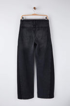 Trendyolmilla Özel Koleksiyon Mavi Yüksek Bel Renk Bloklu Wide Leg Geniş Paça Jeans TWOAW26JE00099
