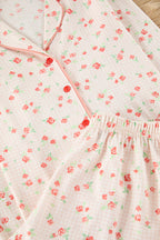 Trendyolmilla Pembe %100 Pamuklu Çiçekli Biyeli Örme Pijama Takımı THMAW25PT00202