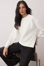 Trendyolmilla Antrasit Fitilli Regular/Normal Kalıp Örme Sweatshirt TWOAW26SW00046