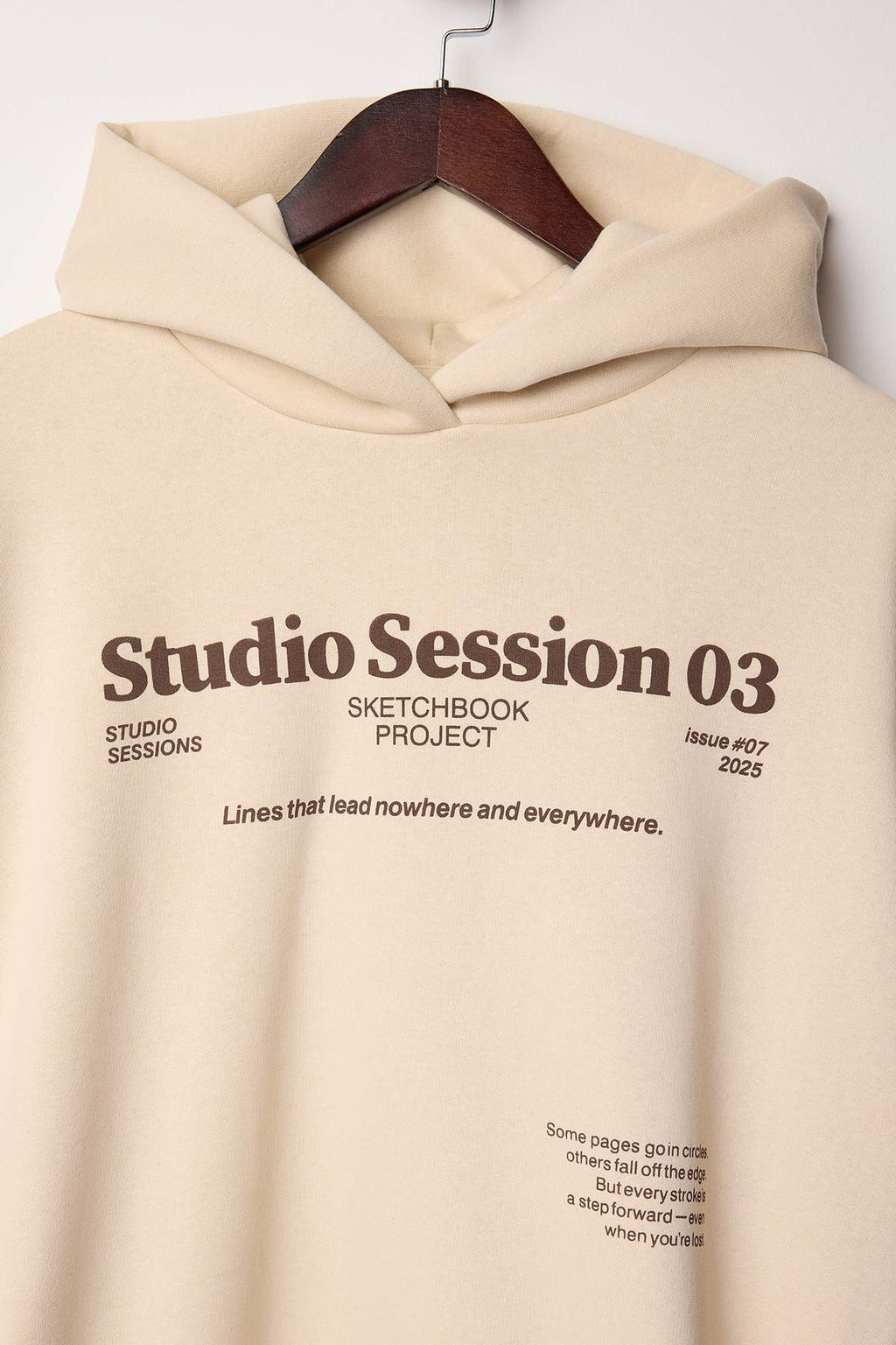 Trendyolmilla Taş Kalın İçi Polarlı Kapüşonlu Slogan Baskılı Boxy Fit Örme Sweatshirt TWOAW26SW00217