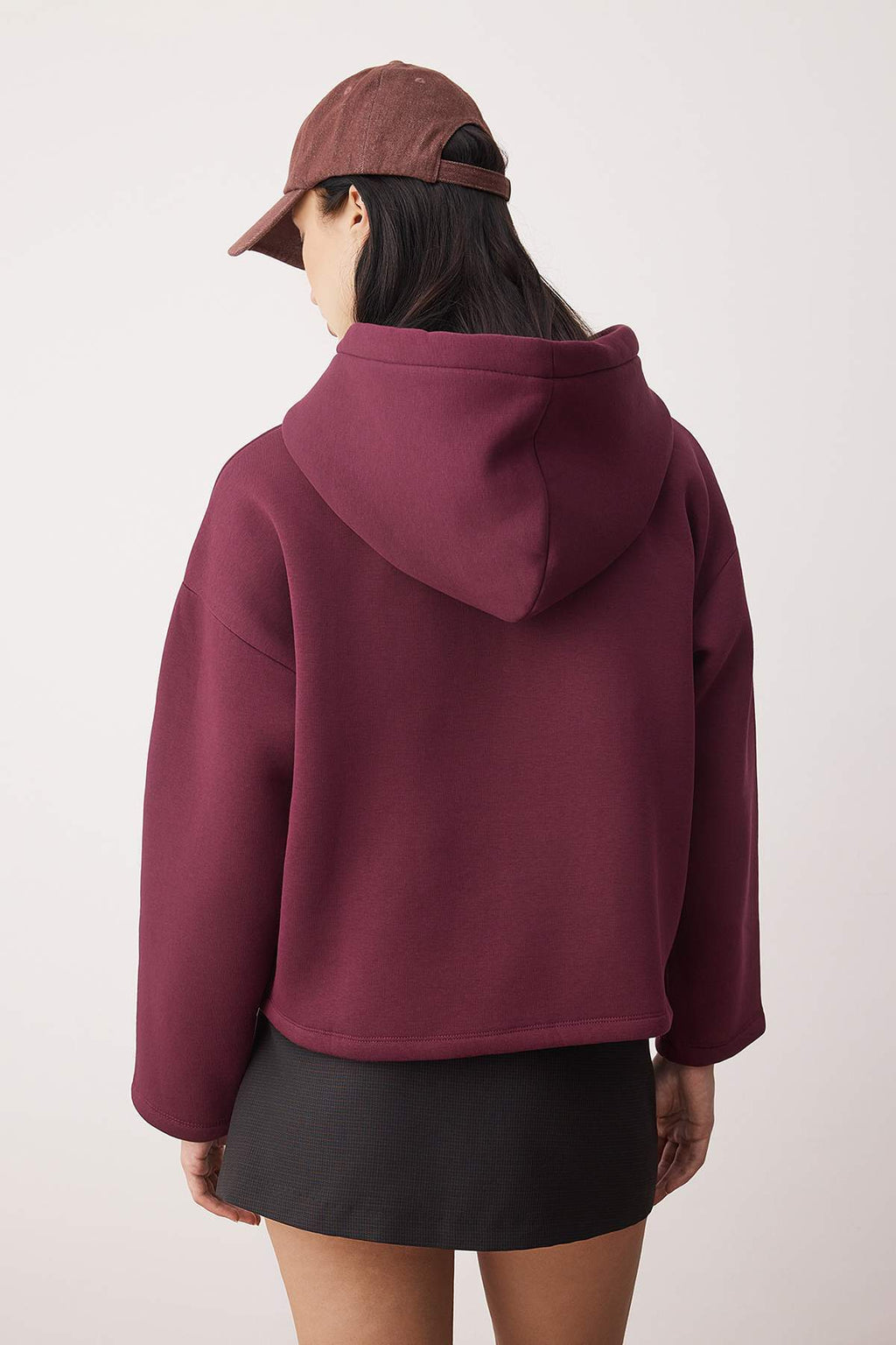 Trendyolmilla Siyah Kalın İçi Polarlı Yarım Pat Fermuarlı Oversize Kapüşonlu Örme Sweatshirt TWOAW26SW00060