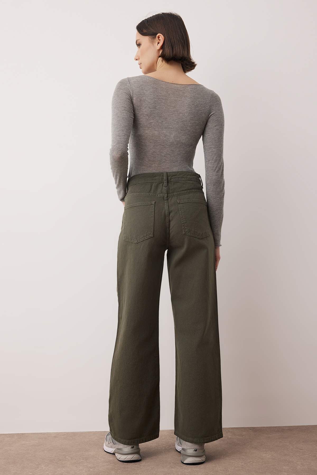 Trendyolmilla Vizon Yüksek Bel Bilek Boy Culotte %100 Pamuklu Jeans TWOAW26JE00190