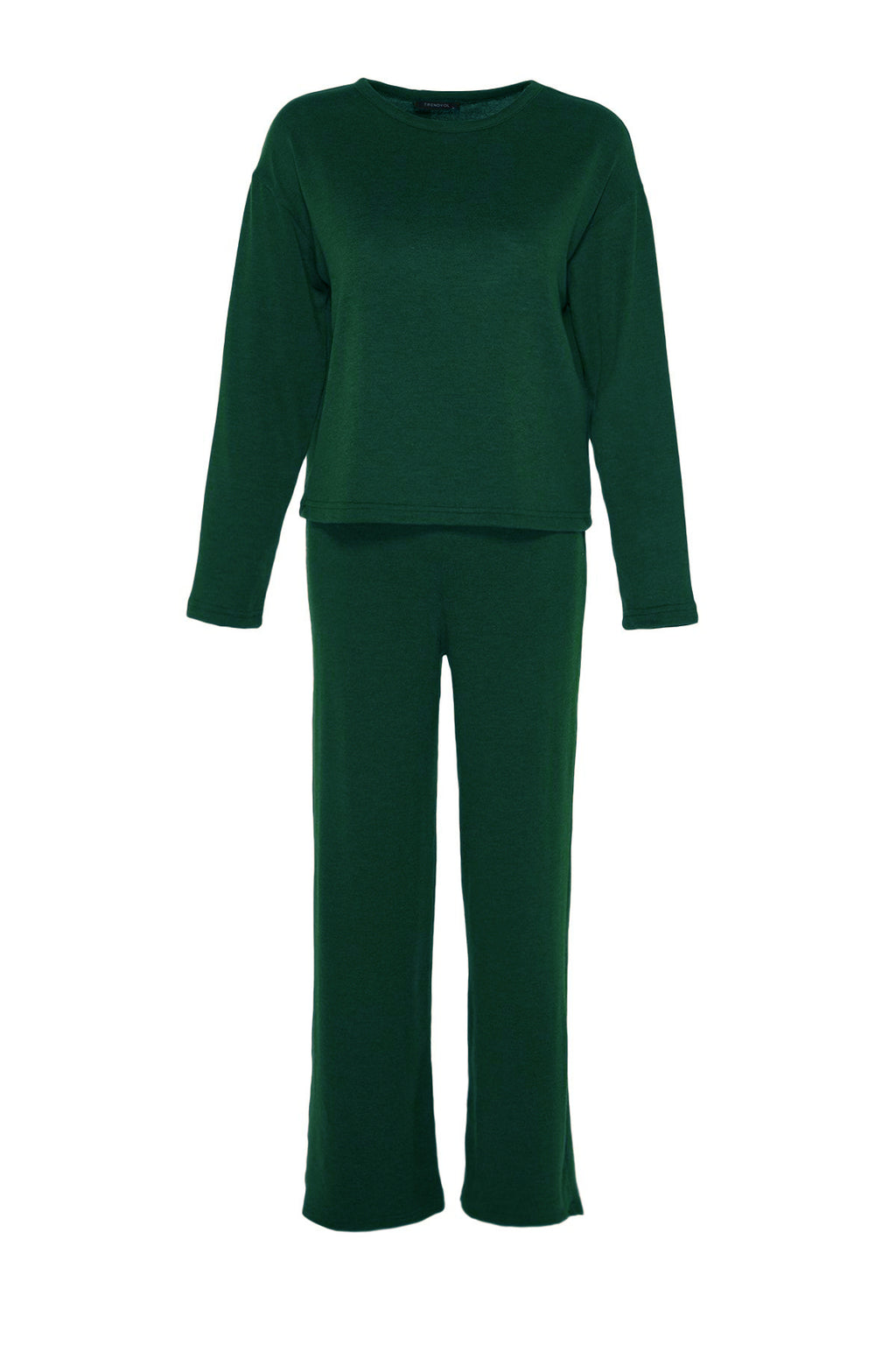 Trendyolmilla Bordo Fitilli Örme Pijama Takımı THMAW21PT0684