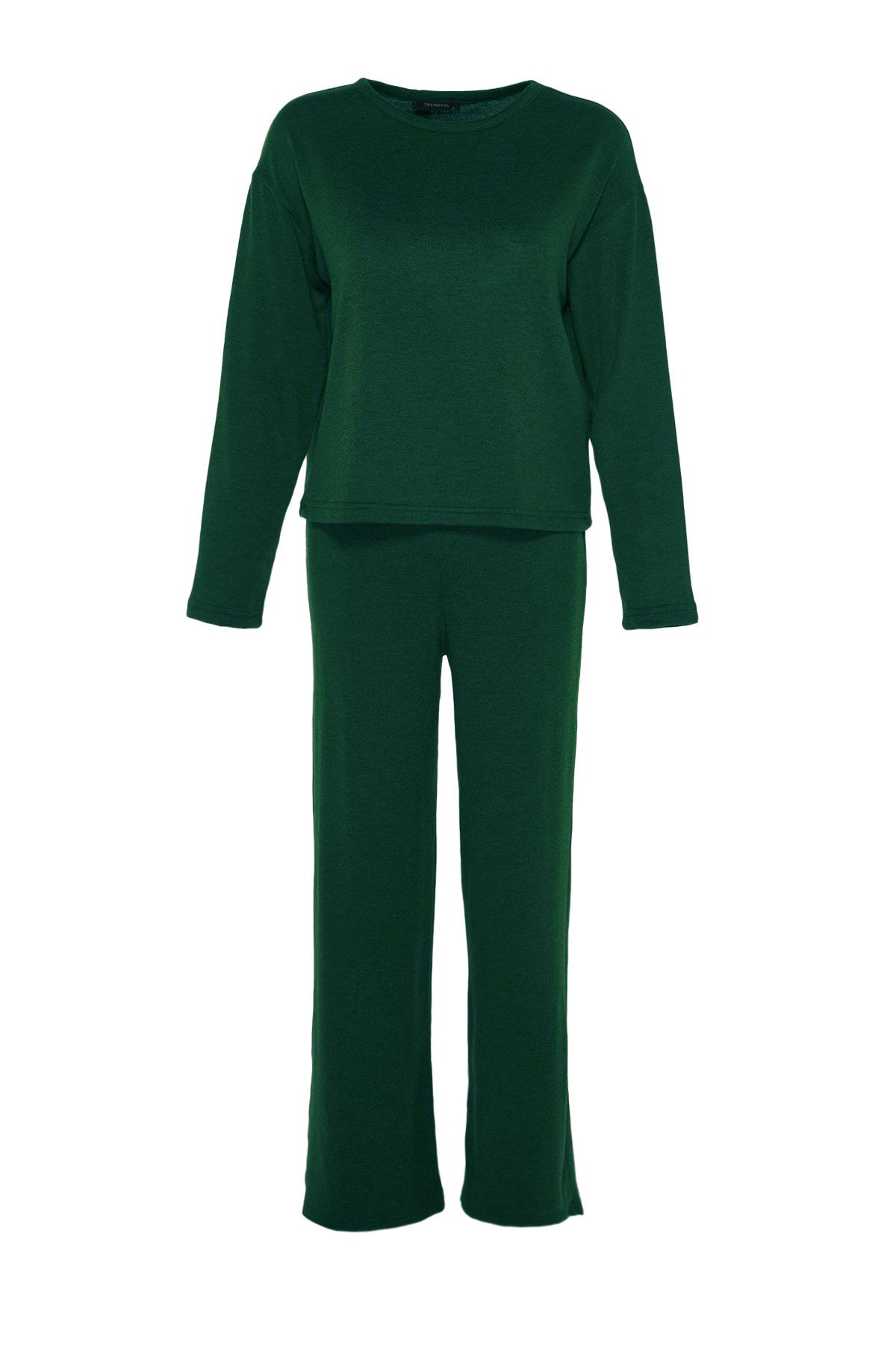 Trendyolmilla Zümrüt Yeşili Fitilli Örme Pijama Takımı THMAW21PT0684