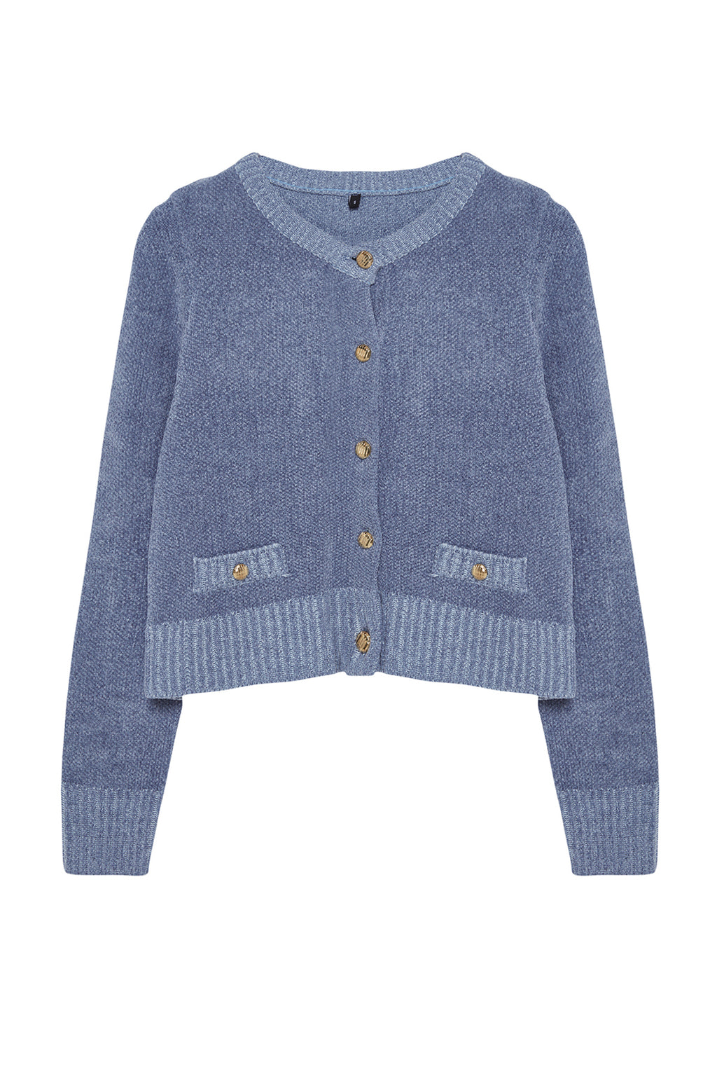 Trendyolmilla Gri Crop Premium İplik/Özel İplik Cep Detaylı Triko Hırka TWOAW24HI00051