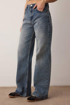 Trendyolmilla Mavi Yüksek Bel Wide Leg Palazzo Jeans TWOAW26JE00269
