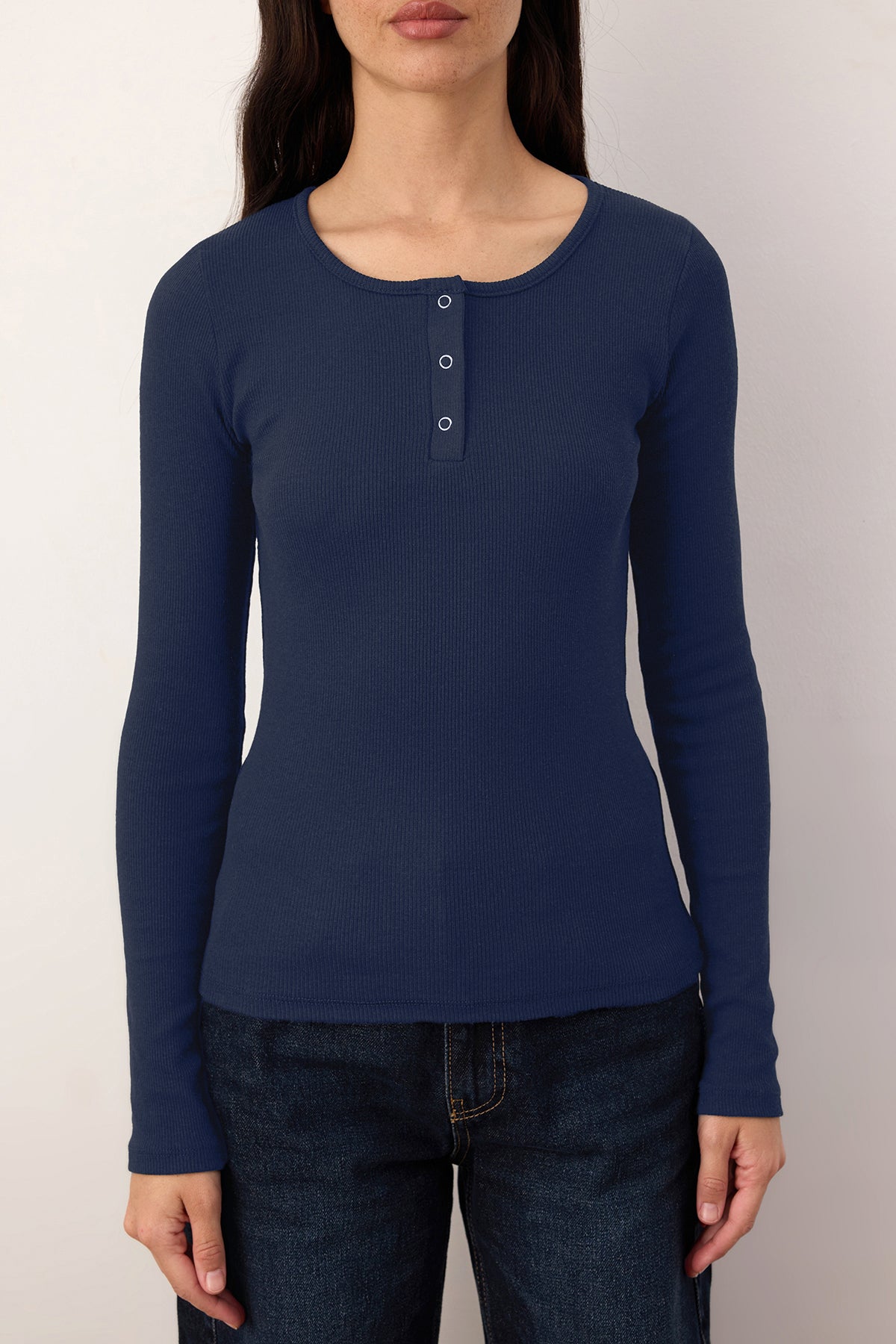 Trendyolmilla Siyah Çıtçıtlı Fitted/Vücuda Oturan Fitilli Esnek Örme Bluz TWOAW25BZ00080