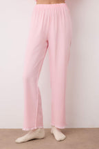 Trendyolmilla Mürdüm Fırfırlı Cep Detaylı Viskon Dokuma Pijama Takımı THMAW25PT00146