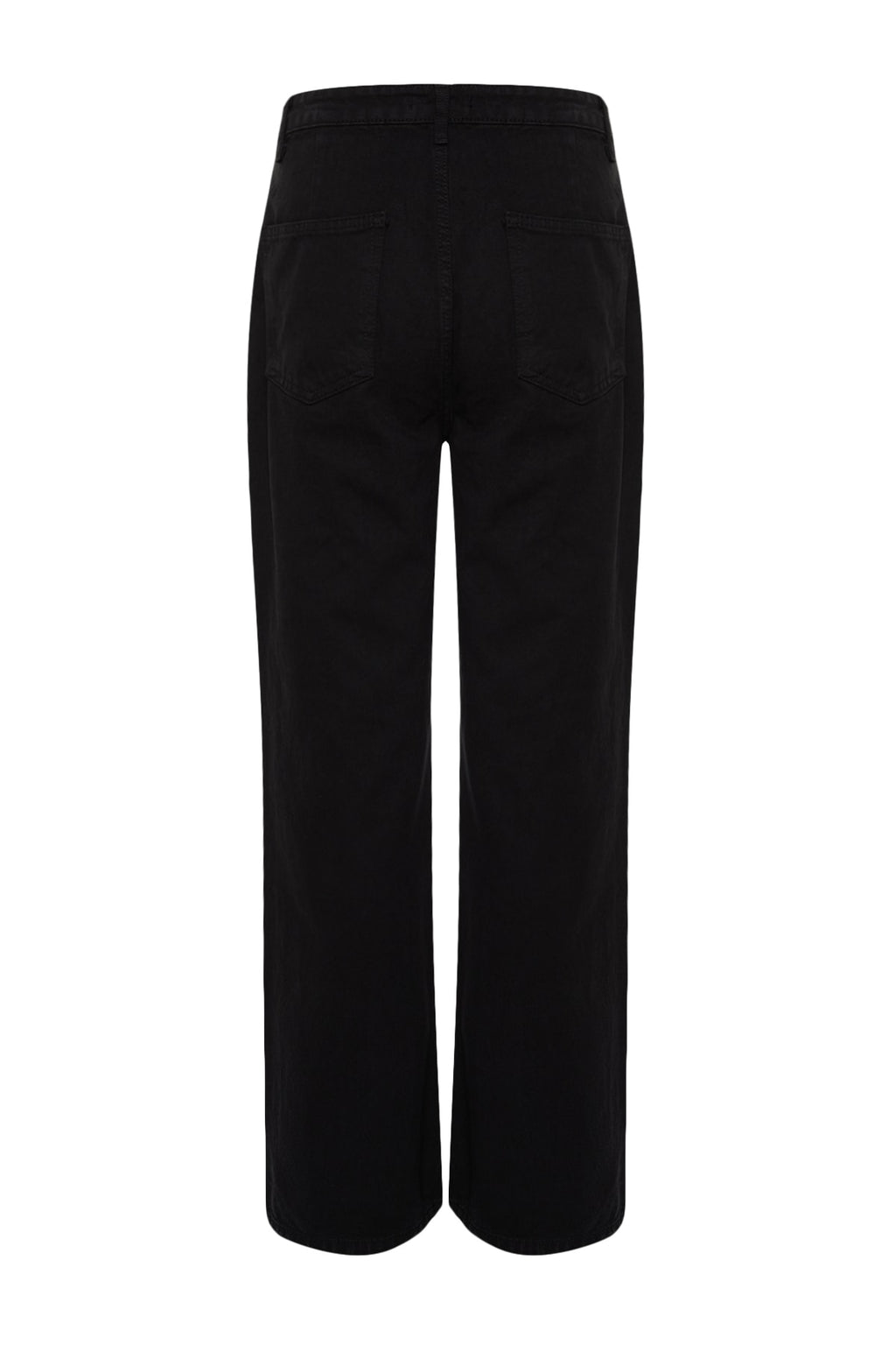 Trendyolmilla Siyah Cep Detaylı Yüksek Bel Wide Leg Jeans TWOAW22JE0595