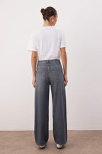 Gri Yüksek Bel Baggy Wide Leg Rahat Geniş Paça %100 Pamuklu Jeans TWOAW26JE00239