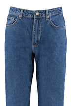 Trendyolmilla Koyu Mavi Yüksek Bel Wide Leg Geniş Paça %100 Pamuk Non-Stretch Jeans TWOSS23JE00068