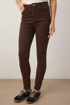 Trendyolmilla Kahverengi Yüksek Bel Esnek Skinny Jeans TWOAW24JE00068