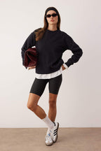 Trendyolmilla Ekru Premium Oversize/Geniş Kalıp Kalın İçi Polarlı Örme Sweatshirt TWOAW26SW00203
