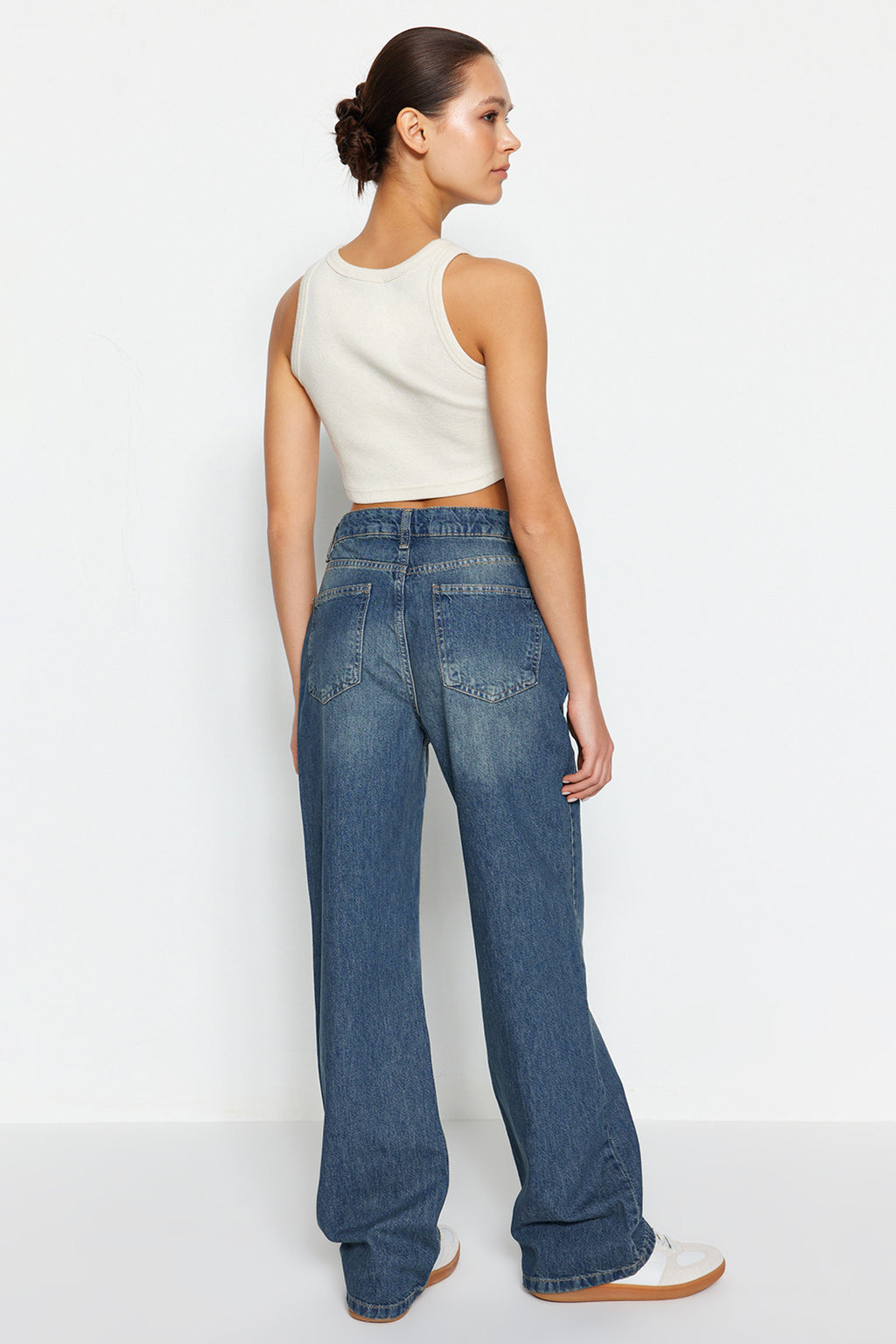Mavi More Sustainable Soluk Efekt Vintage Yüksek Bel Wide Leg Jeans TWOSS24JE00050