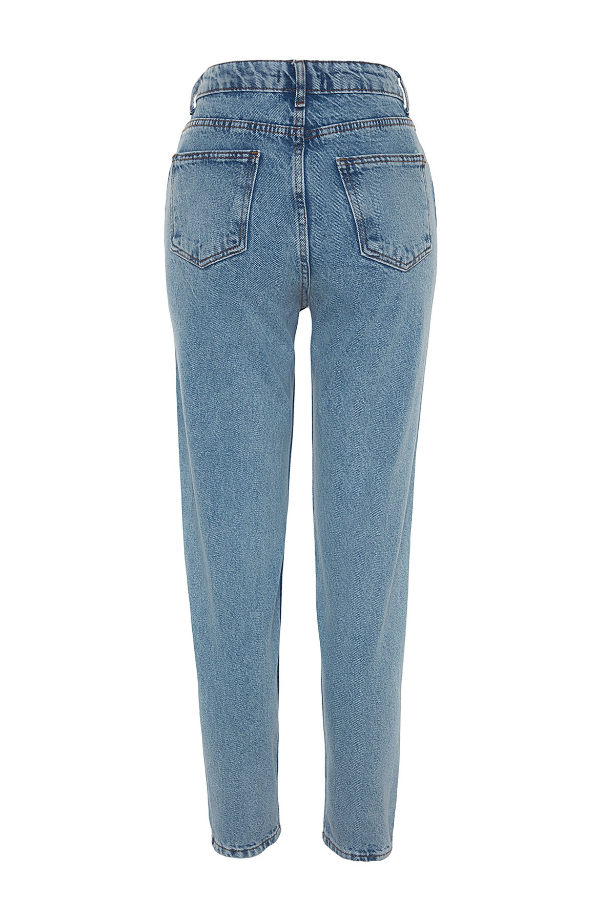 Trendyolmilla Siyah Yüksek Bel Mom %100 Pamuk Non-Stretch Jeans TWOSS23JE00067