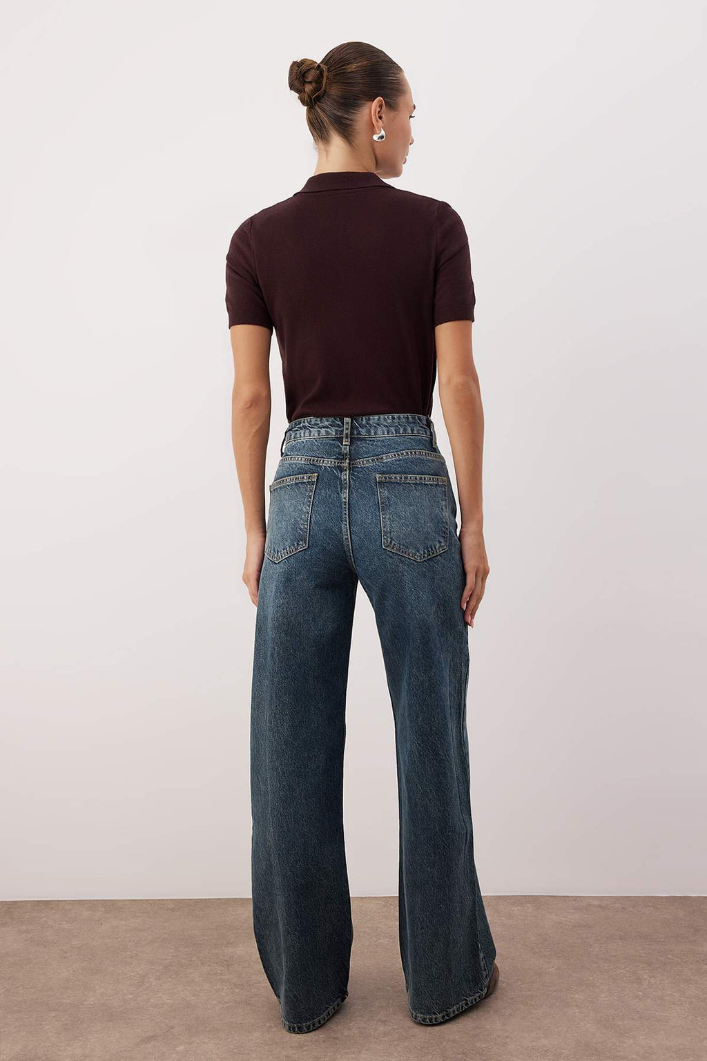 Trendyolmilla Açık Mavi Yüksek Bel Wide Leg Palazzo Jeans TWOAW26JE00251