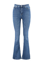 Trendyolmilla More Sustainable Koyu Mavi Yüksek Bel Orta Esnek Flare İspanyol Paça Jeans TWOSS23JE00063