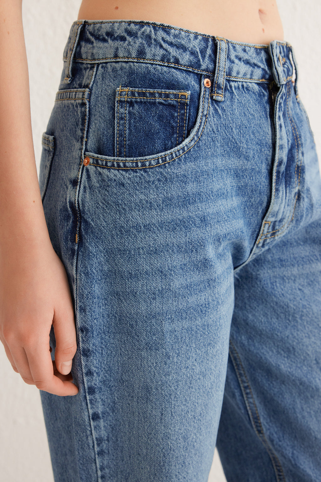 Mavi Yüksek Bel Wide Leg Jeans TWOSS25JE00068