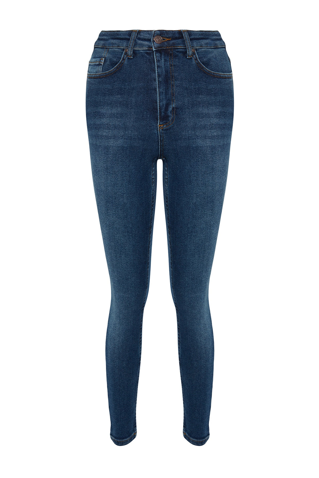 Trendyolmilla Kahverengi Yüksek Bel Esnek Skinny Jeans TWOAW24JE00068
