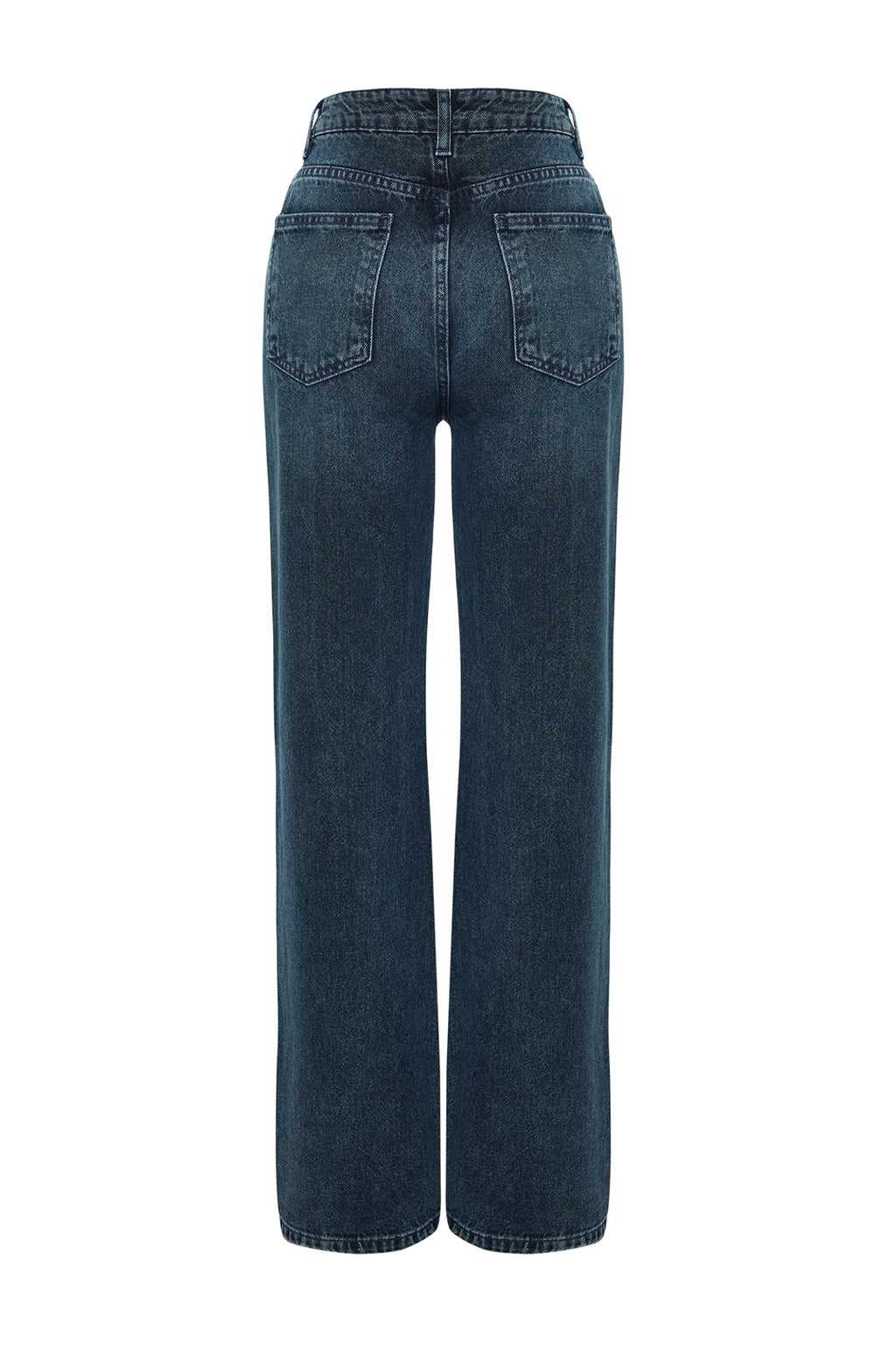 Trendyolmilla Ekru Yüksek Bel Wide Leg Jeans TWOSS24JE00080