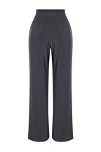 Trendyolmilla Antrasit Wide Leg/Rahat Kesim Yüksek Bel Esnek Pantolon TWOSS23PL00129