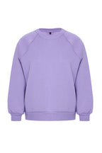 Trendyolmilla Lila Relaxed/Rahat Kalıp Basic Reglan Kol Bisiklet Yaka Örme Sweatshirt TWOAW24SW00104