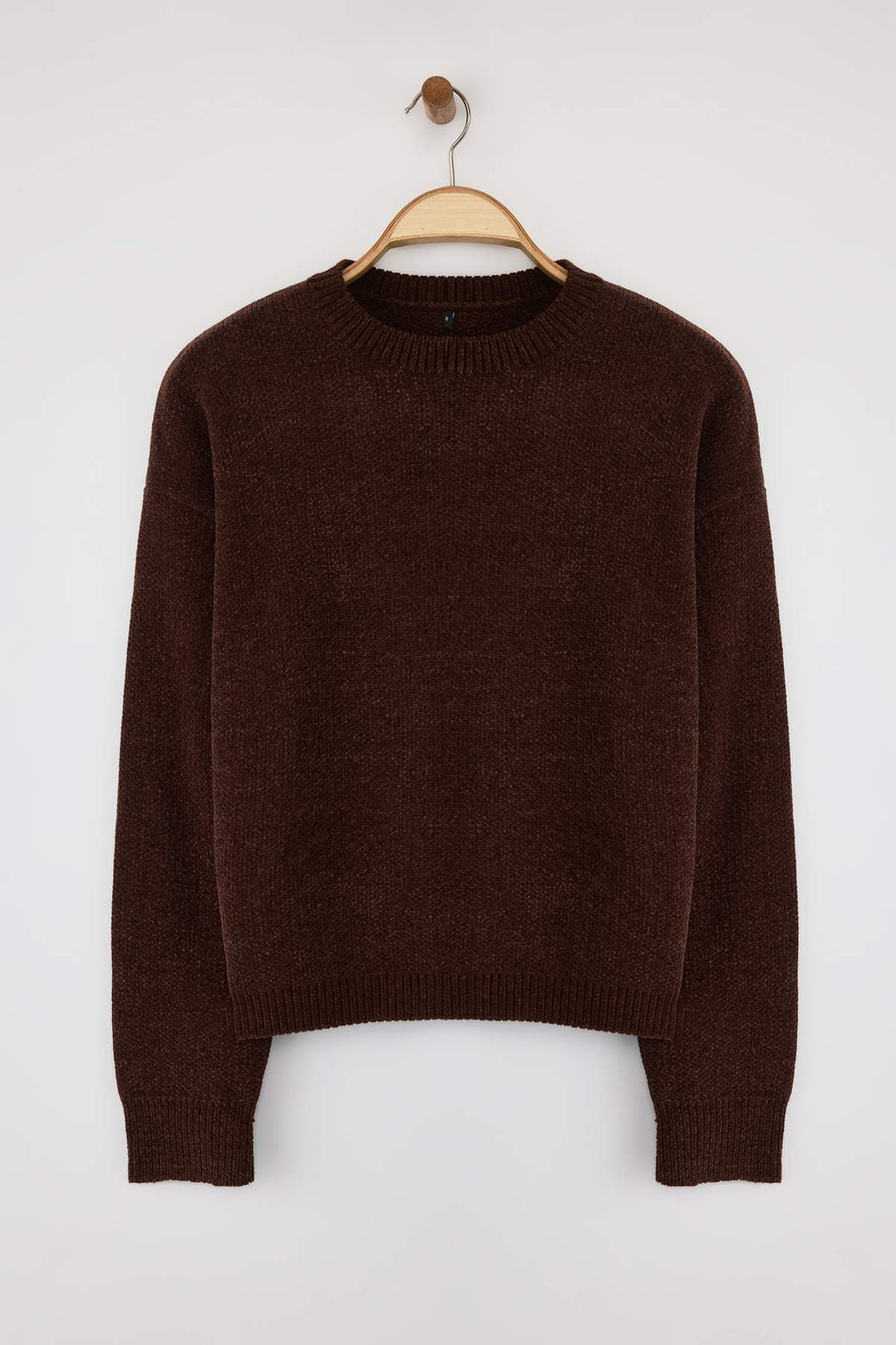 Trendyolmilla Kahverengi Geniş Kalıp Özel İplik Triko Kazak TWOAW26KZ00090