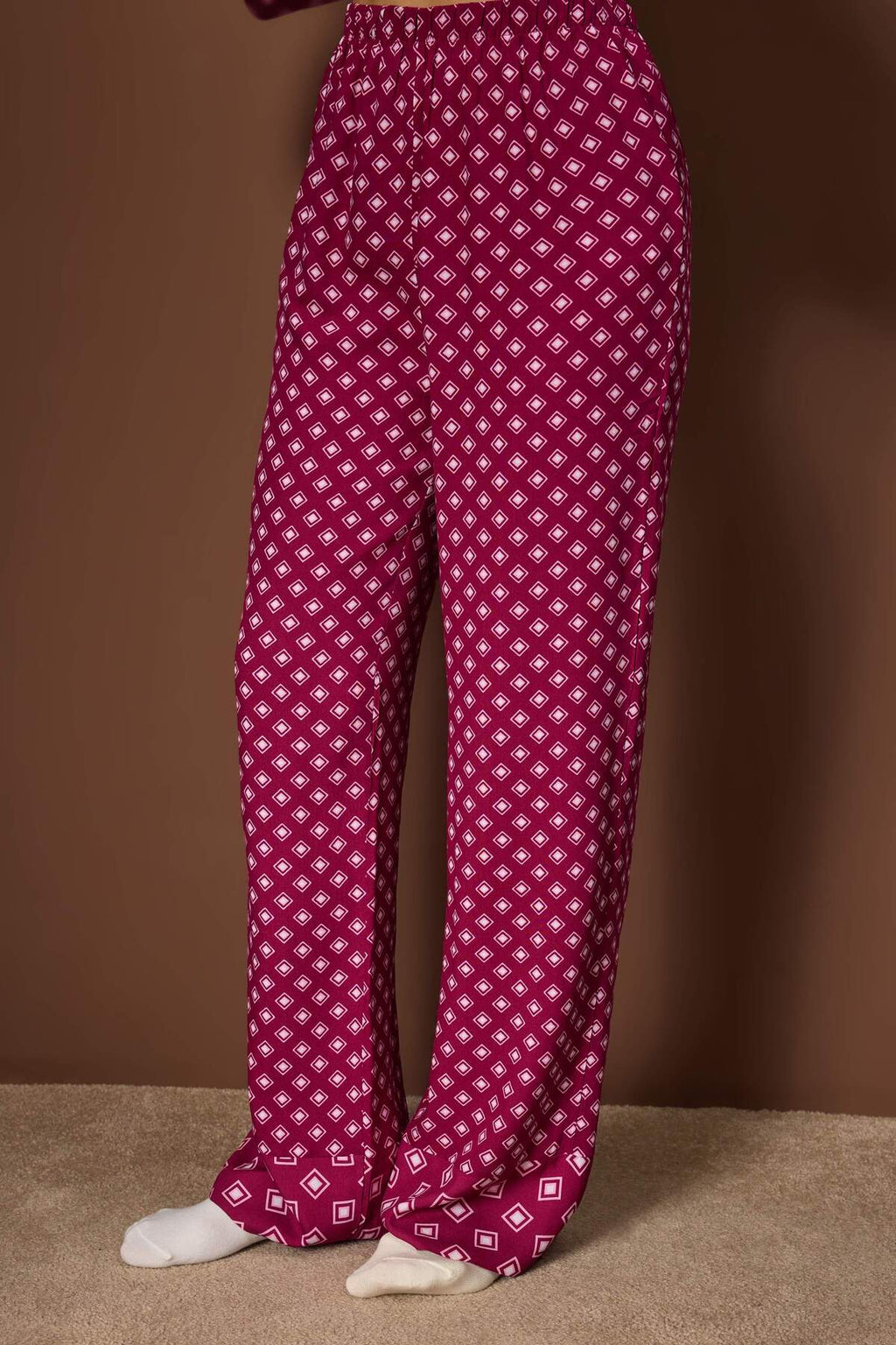 Mürdüm Etnik Viskon Dokuma Pijama Takımı THMAW26PT00112