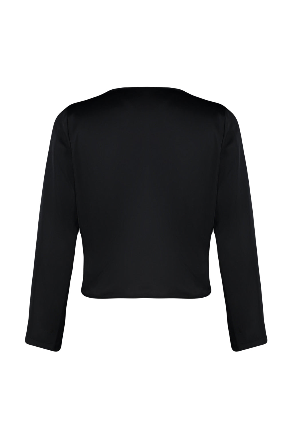 Trendyolmilla Siyah Kruvaze Saten Dokuma Bluz TWOAW24BZ00423