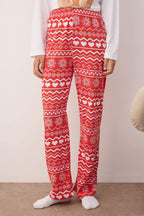 Trendyolmilla Kırmızı-Beyaz Ayıcıklı Kış Temalı Örme Pijama Takımı THMAW26PT00047