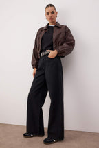 Trendyolmilla Mavi Beli Ayarlı Yüksek Bel Wide Leg/Geniş Paça Jeans TWOAW26JE00265