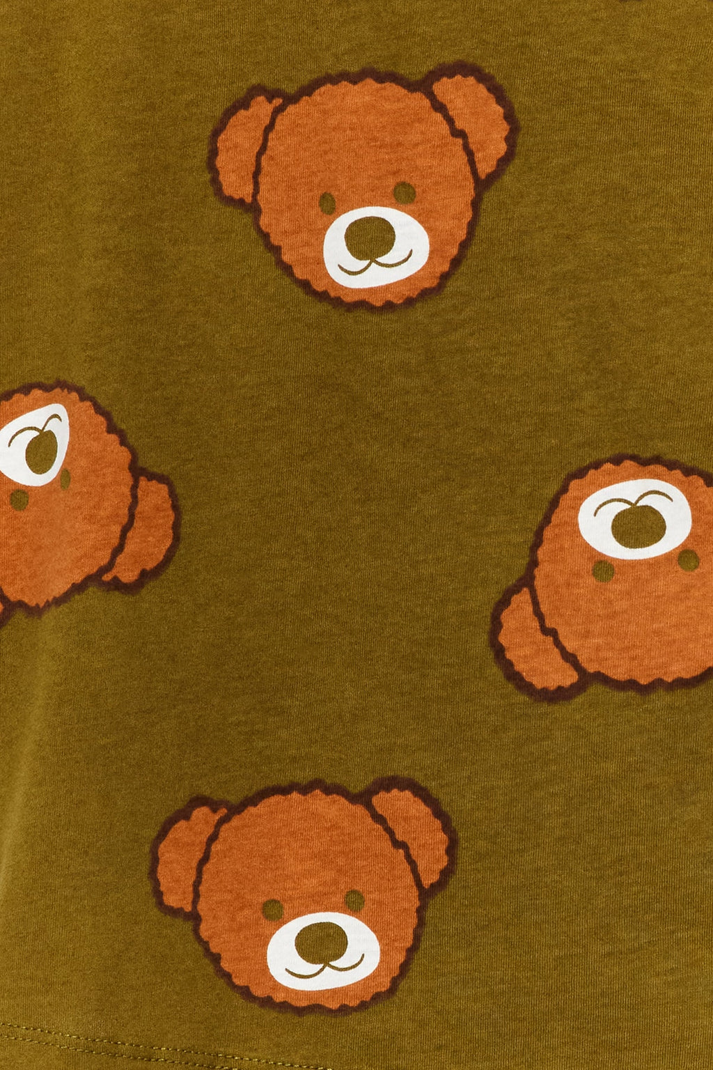 Trendyolmilla Haki %100 Pamuklu Ayıcıklı Desenli Örme Pijama Takımı THMAW23PT00514