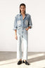 Trendyolmilla Açık Mavi Yüksek Bel Düz Kesim Straight %100 Pamuk Non-Stretch Jeans TWOSS23JE00089