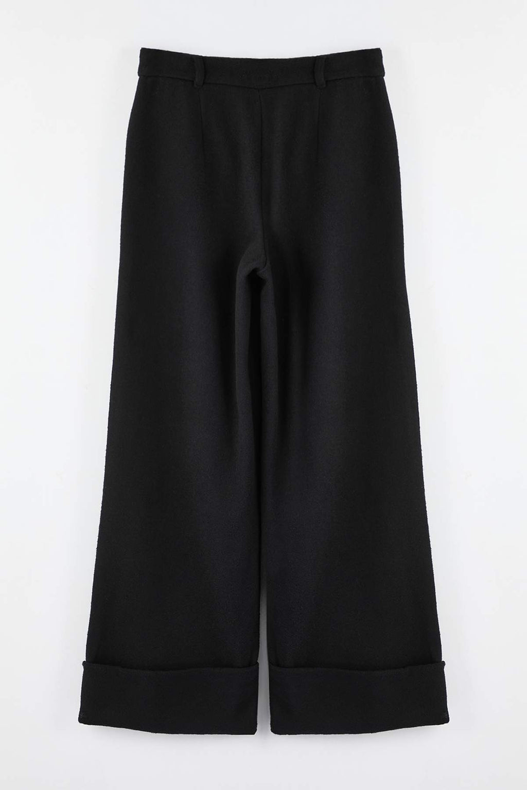 Trendyolmilla Siyah Wide Leg/Geniş Paça Yüksek Bel Dokuma  Pantolon TWOAW23PL00302
