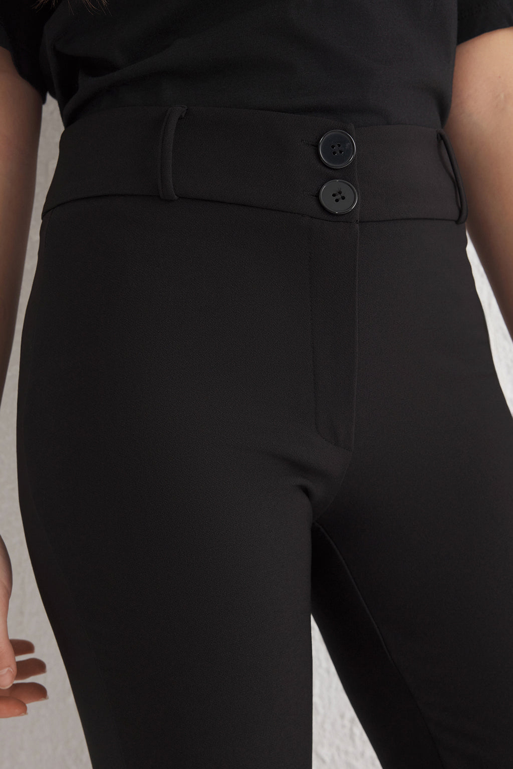 Trendyolmilla Vizon İspanyol Paça Normal Bel Dokuma Pantolon TWOSS25PL00065