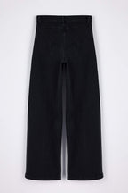Siyah Yüksek Bel Dikiş Detaylı Ekstra Esnek Wide Leg Geniş Paça Jeans TWOSS26JE00024