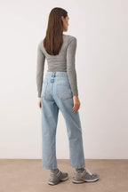 Trendyolmilla Açık Mavi  Yüksek Bel Straight Jeans TWOSS25JE00106