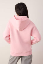 Trendyolmilla Bordo Oversize/Rahat Kesim Fermuarlı Kalın İçi Polarlı Örme Sweatshirt TWOAW24SW00188